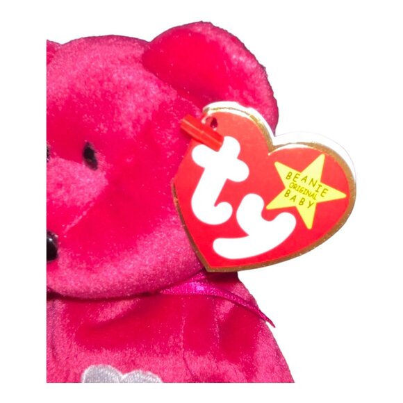 Ty Beanie Baby Valentina 1998 Bear Plush With Heart Embroidered Chest & Tags - Picture 5 of 9